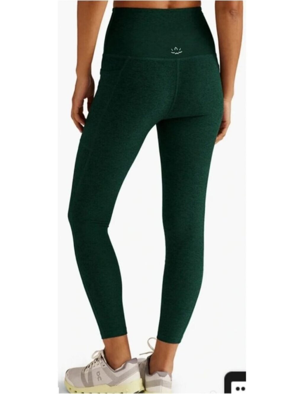 BEYOND YOGA High Waist Pocket 7/8 Leggings Size Small Spacedye Green